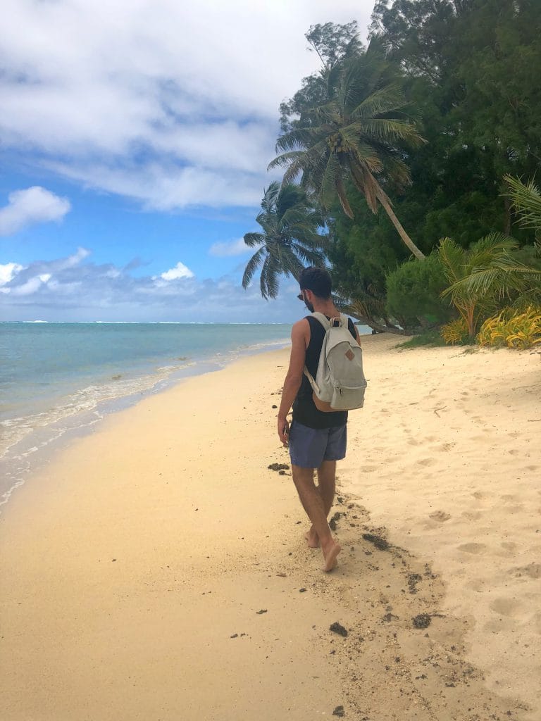 Son sac pour les Îles Cook : Plage de Rarotonga