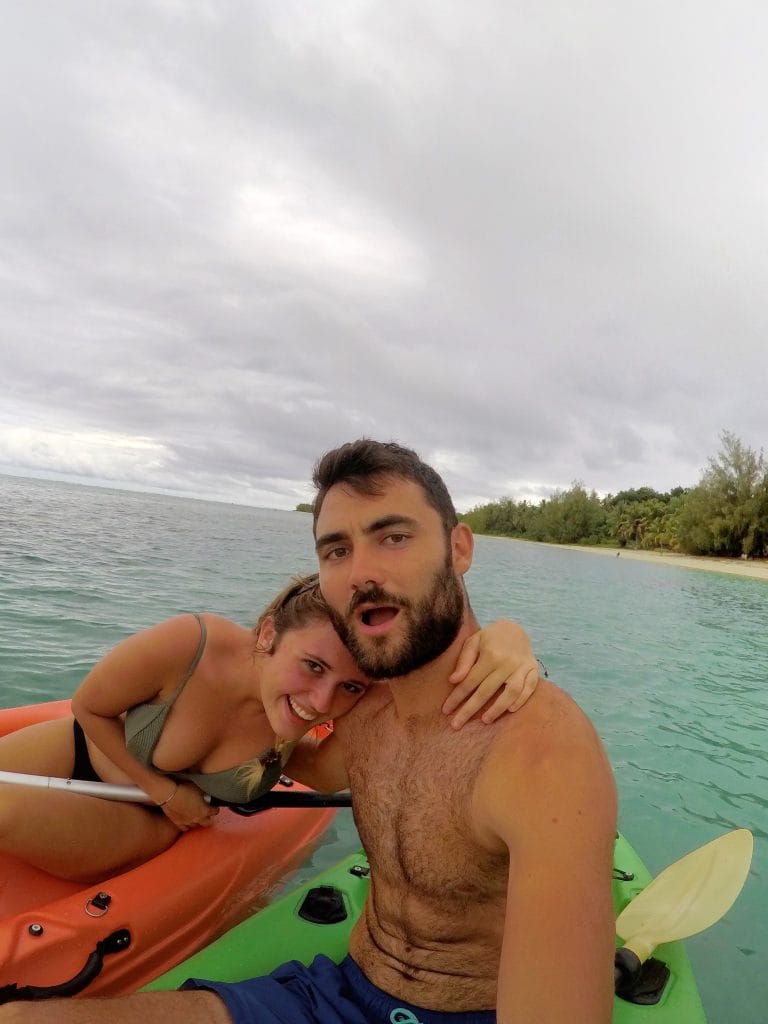 Kayak à Aitutaki
